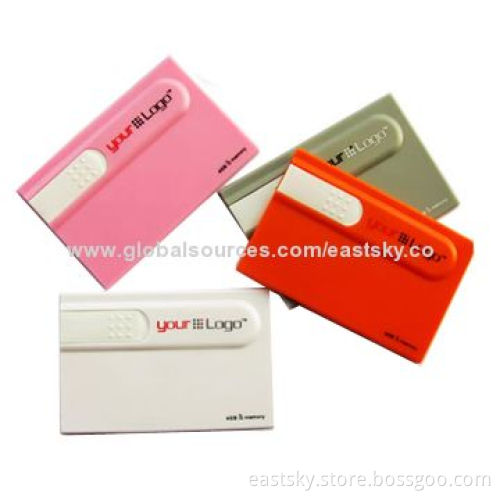 Name Card USB Drive, Made of Plastic, Customized Colors Accepted